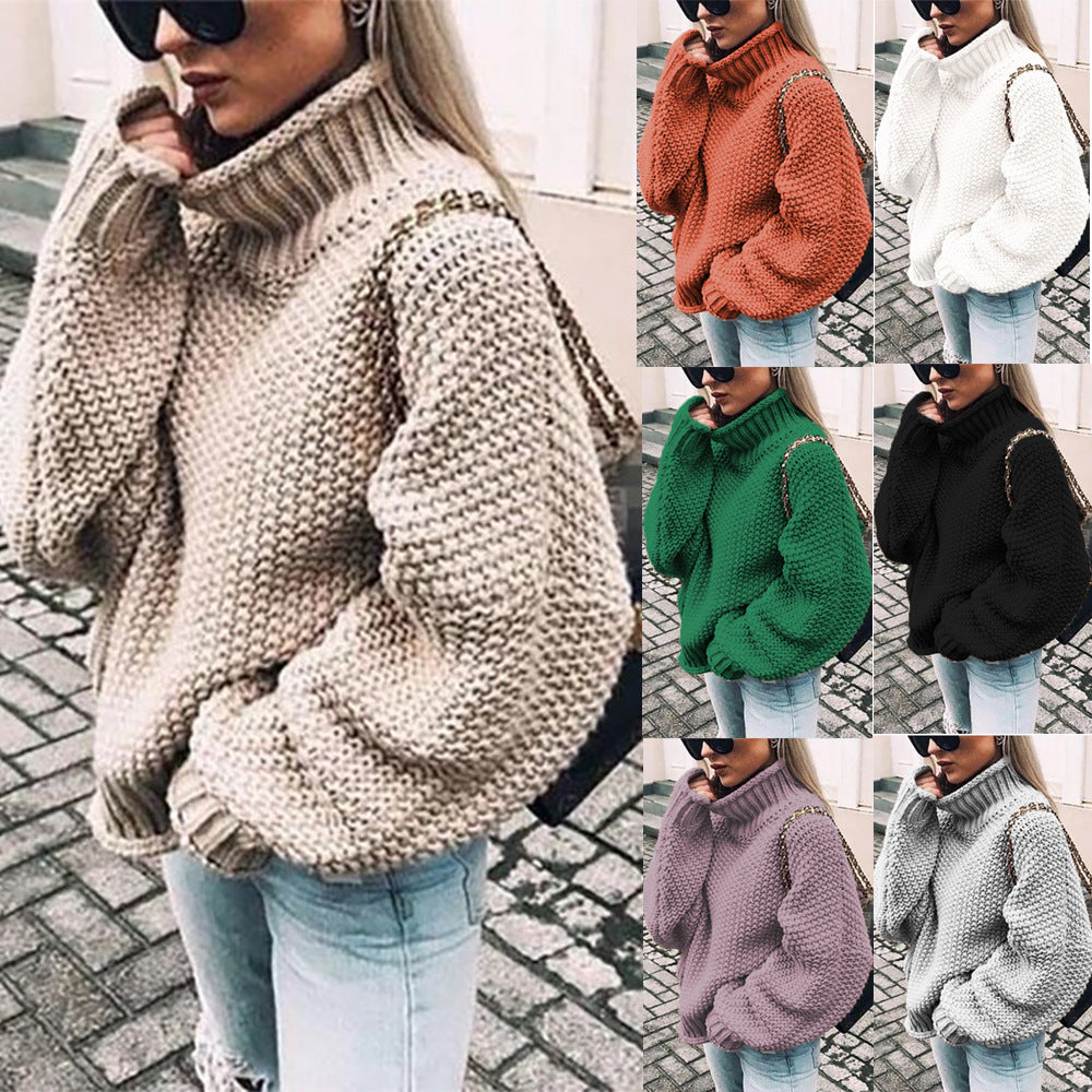 Eirwen | Women’s Oversized Chunky Knit Turtleneck Jumper