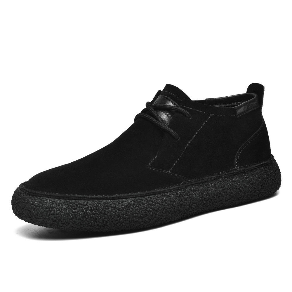 Bravion | Men’s Mid-Top Lace-Up Loafers with Textured Sole