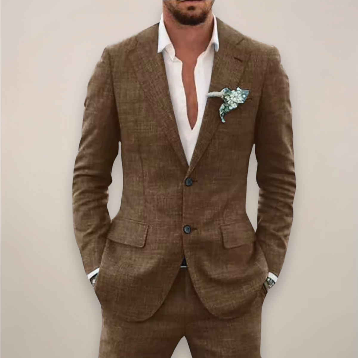 Solvane | Men’s Two-Piece Linen Suit