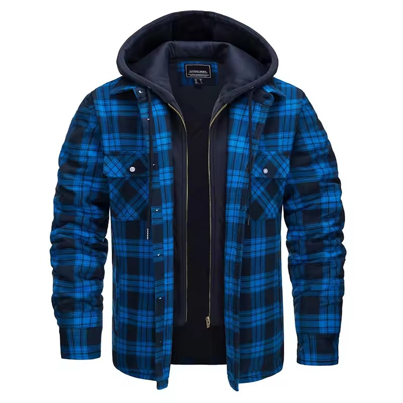 Brenton | Men’s Plaid Hooded Bomber Jacket