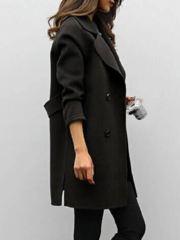 Valerique | Women’s Double-Breasted Tailored Coat