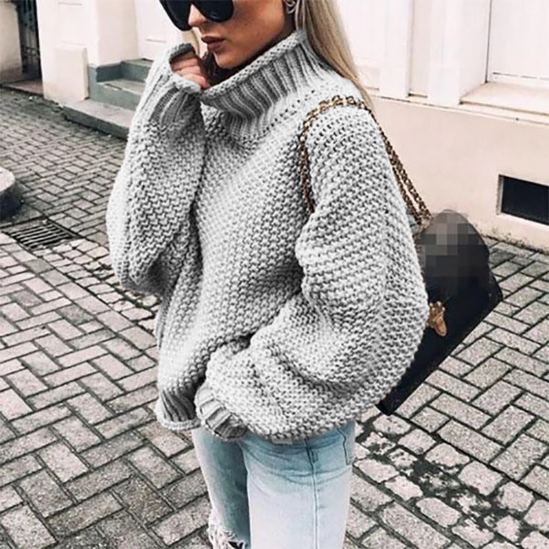 Eirwen | Women’s Oversized Chunky Knit Turtleneck Jumper
