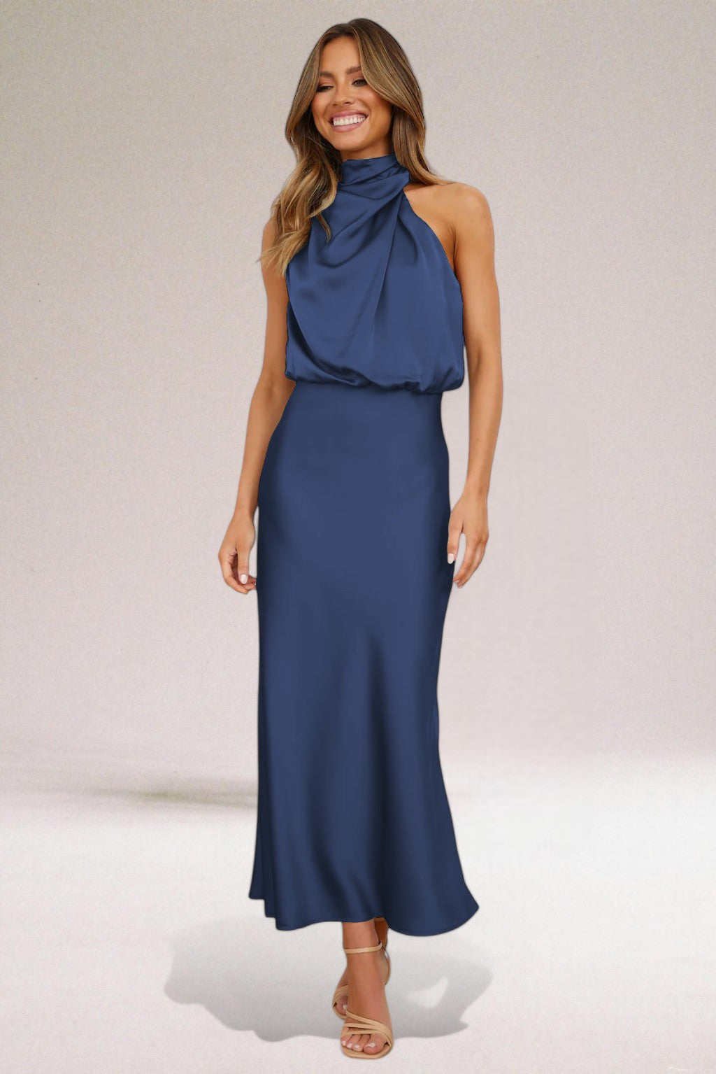 Veloura | Women’s Halter-Neck Glamorous Evening Dress