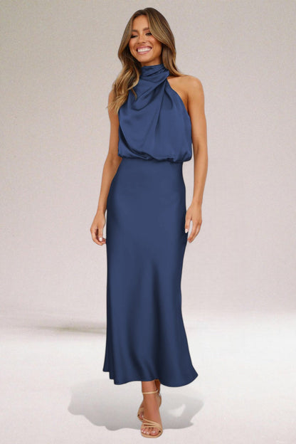 Veloura | Women’s Halter-Neck Glamorous Evening Dress