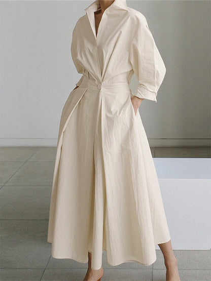 Clarisse | Women’s Elegant Button-Front Shirt Dress