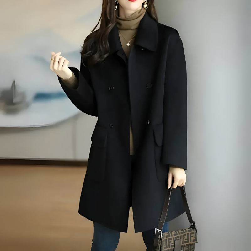 Calderine | Women’s Elegant Double-Breasted Formal Coat