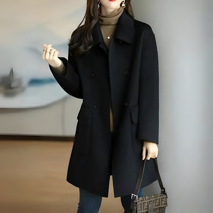 Calderine | Women’s Elegant Double-Breasted Formal Coat