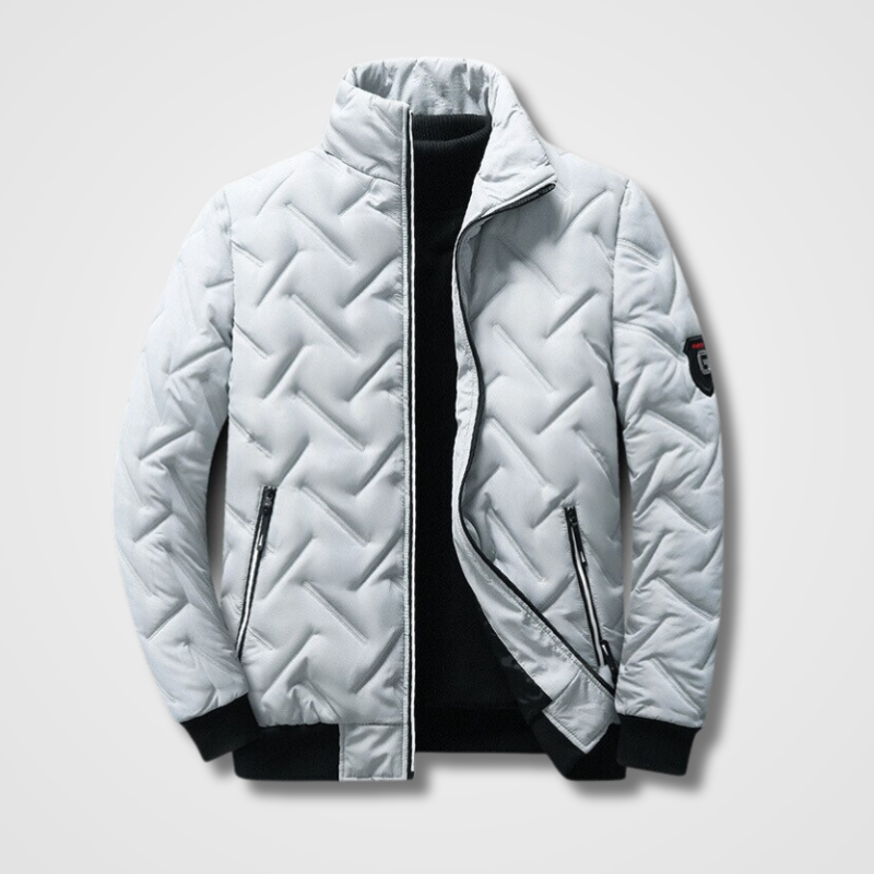 Axton | Men’s Quilted Bomber Jacket with High Collar