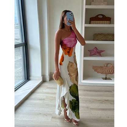 Florentia | Women’s Floral One-Shoulder Maxi Dress