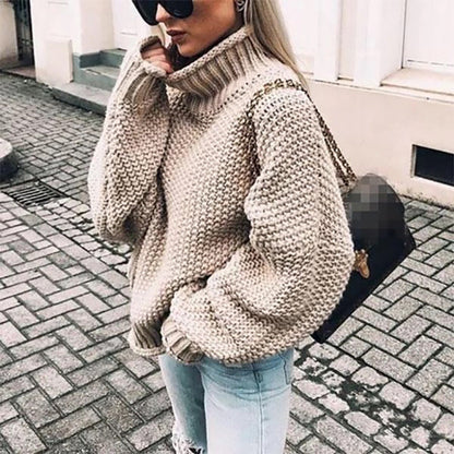 Eirwen | Women’s Oversized Chunky Knit Turtleneck Jumper