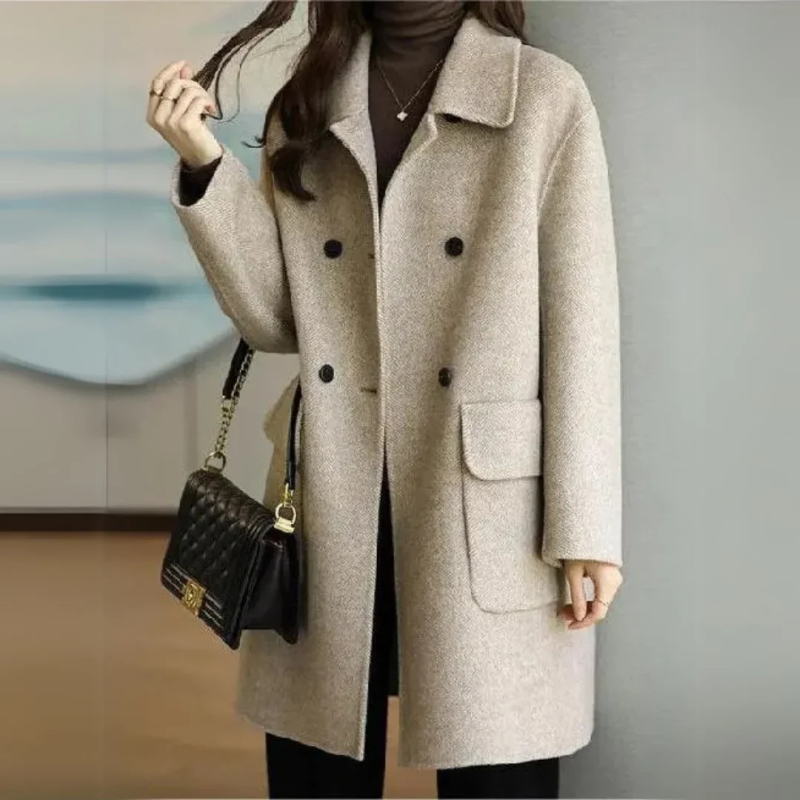 Calderine | Women’s Elegant Double-Breasted Formal Coat