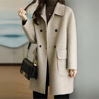 Calderine | Women’s Elegant Double-Breasted Formal Coat