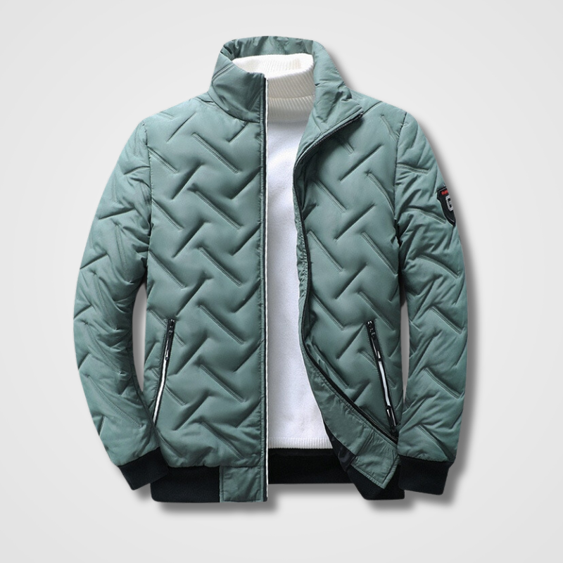 Axton | Men’s Quilted Bomber Jacket with High Collar