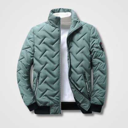 Axton | Men’s Quilted Bomber Jacket with High Collar