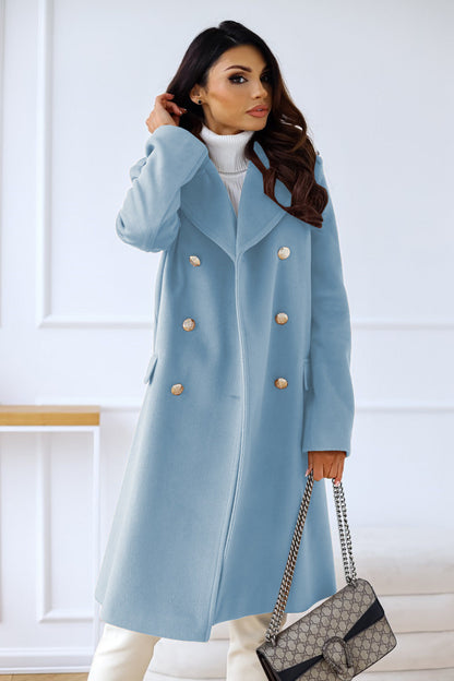 Valenra | Women’s Elegant Double-Breasted Wool Trench Coat