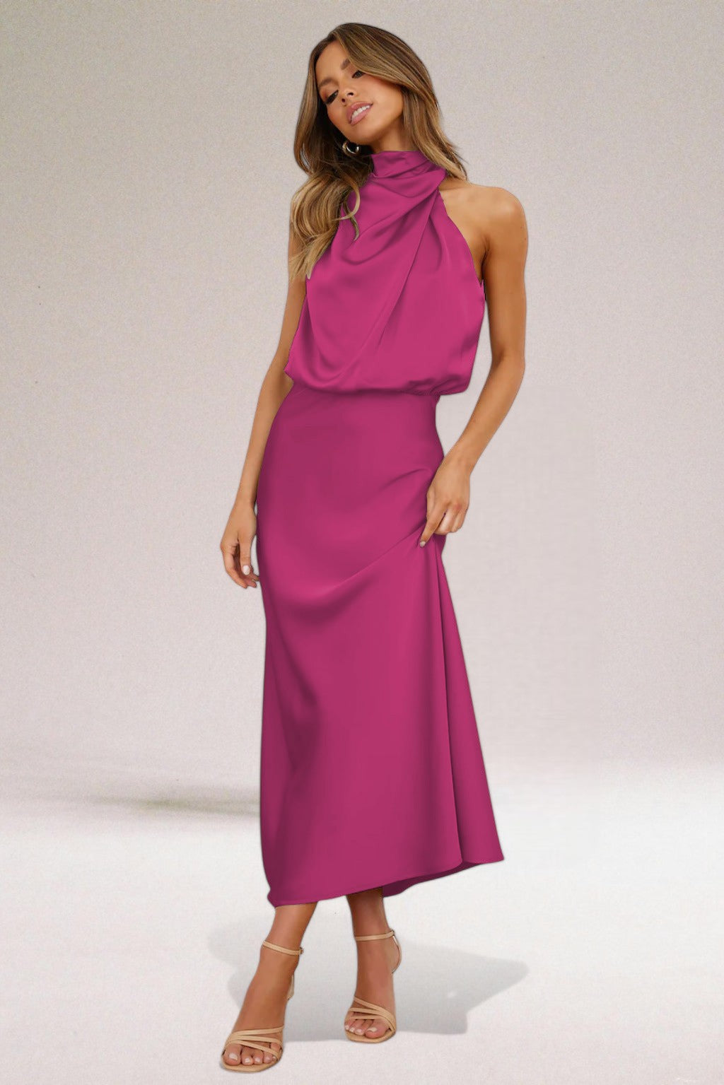 Veloura | Women’s Halter-Neck Glamorous Evening Dress