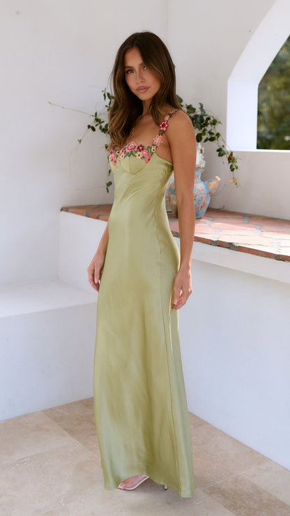 Eveliora | Women’s Floral Embroidered Maxi Dress