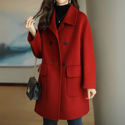 Calderine | Women’s Elegant Double-Breasted Formal Coat