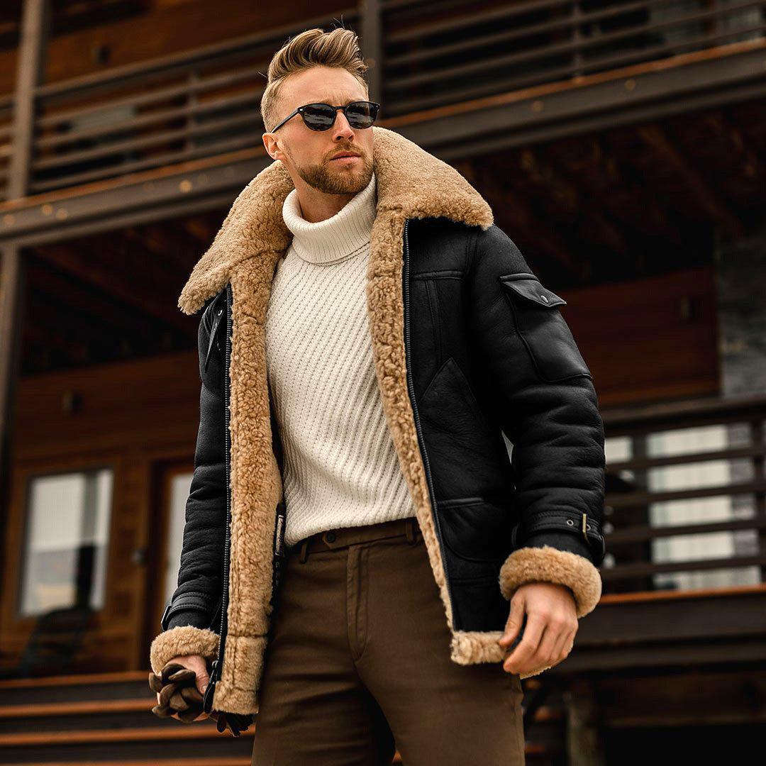Alderic | Men’s Shearling Aviator Jacket
