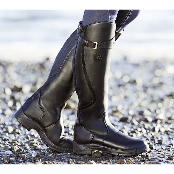 Norvella | Women’s Knee-High Waterproof Boots with Buckle Strap