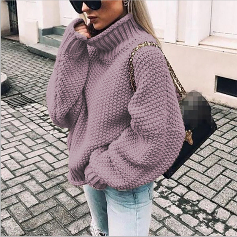 Eirwen | Women’s Oversized Chunky Knit Turtleneck Jumper
