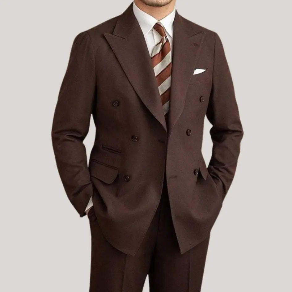 Montreux | Men’s Double-Breasted Two-Piece Suit with Peak Lapel