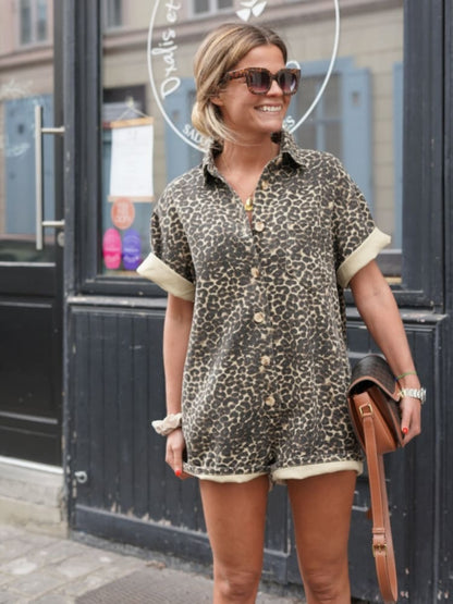 Savira | Women’s Mini Cheetah Print Romper