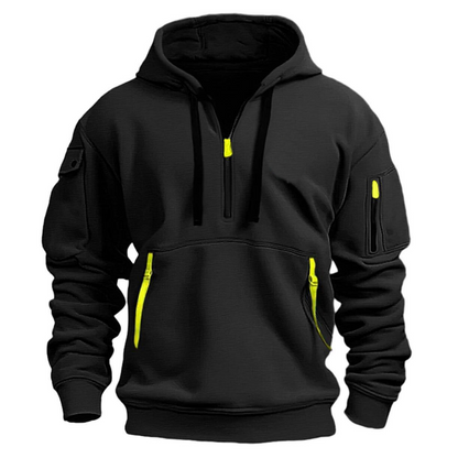 Orvane | Men’s Urban Utility Hoodie with Half-Zip Design