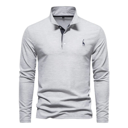 Ferron | Men’s Long-Sleeve Polo Jumper with Button Placket