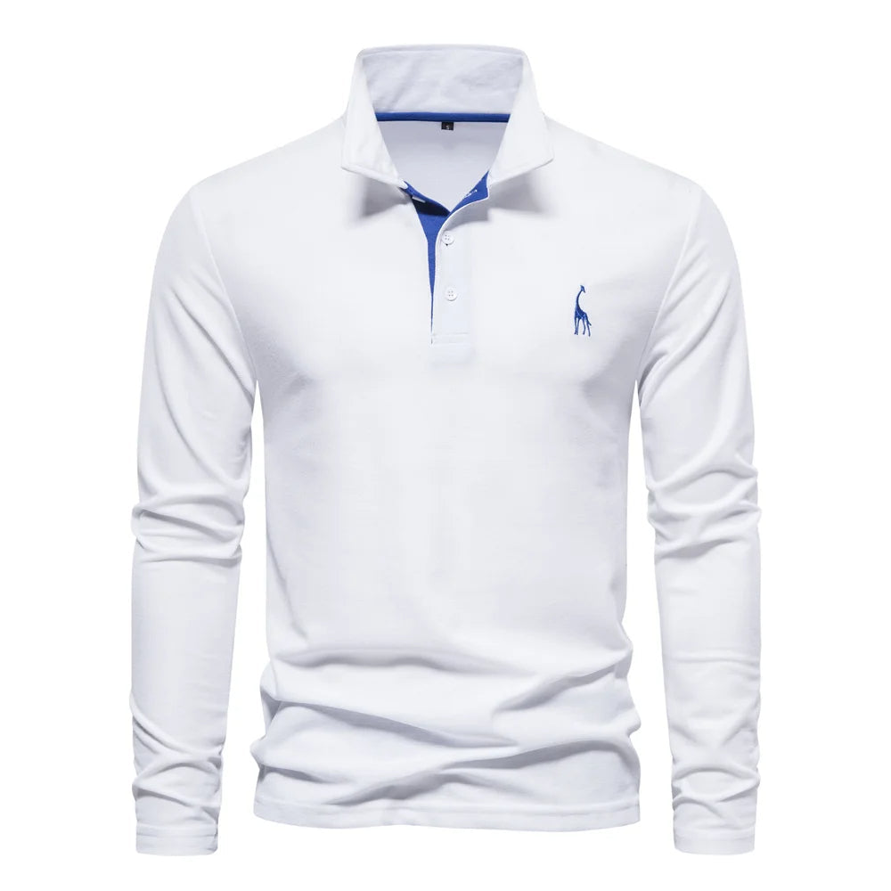 Ferron | Men’s Long-Sleeve Polo Jumper with Button Placket