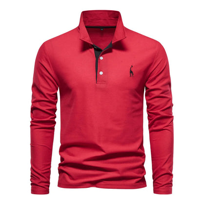 Ferron | Men’s Long-Sleeve Polo Jumper with Button Placket