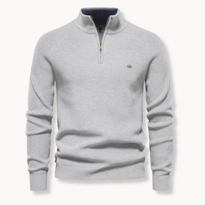 Valeron | Men’s Half-Zip Knitted Jumper with Stand Collar