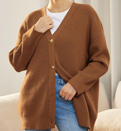 Averin | Women’s Oversized Ribbed Button Cardigan