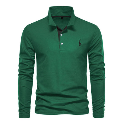 Ferron | Men’s Long-Sleeve Polo Jumper with Button Placket