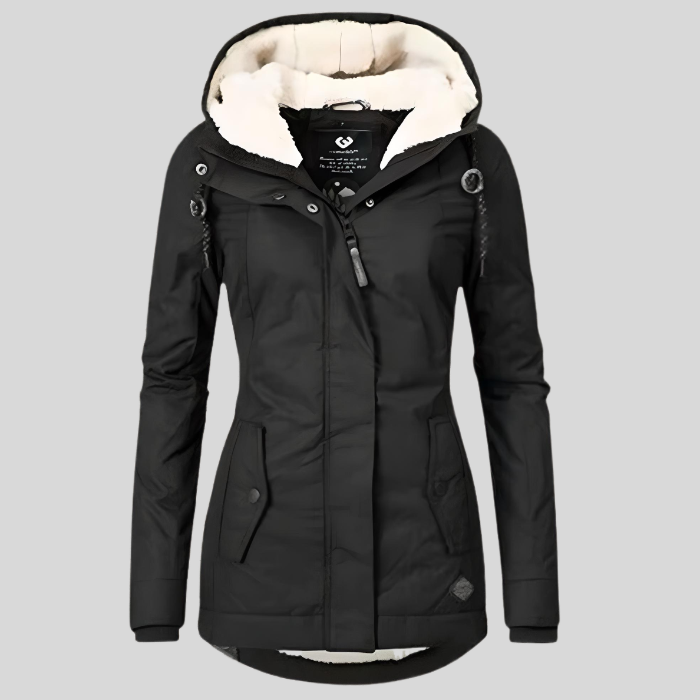 Rainelle | Women’s Waterproof Hooded Rain Jacket with Fleece Lining