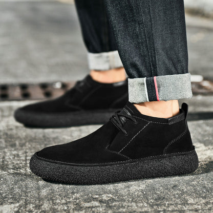Bravion | Men’s Mid-Top Lace-Up Loafers with Textured Sole