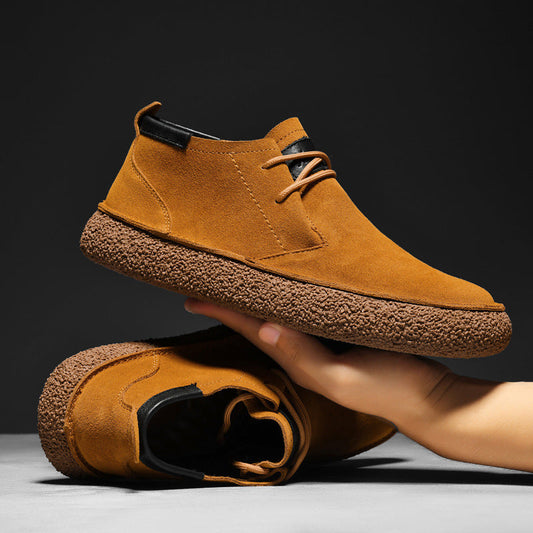 Bravion | Men’s Mid-Top Lace-Up Loafers with Textured Sole