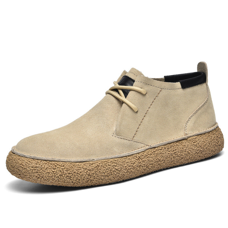 Bravion | Men’s Mid-Top Lace-Up Loafers with Textured Sole