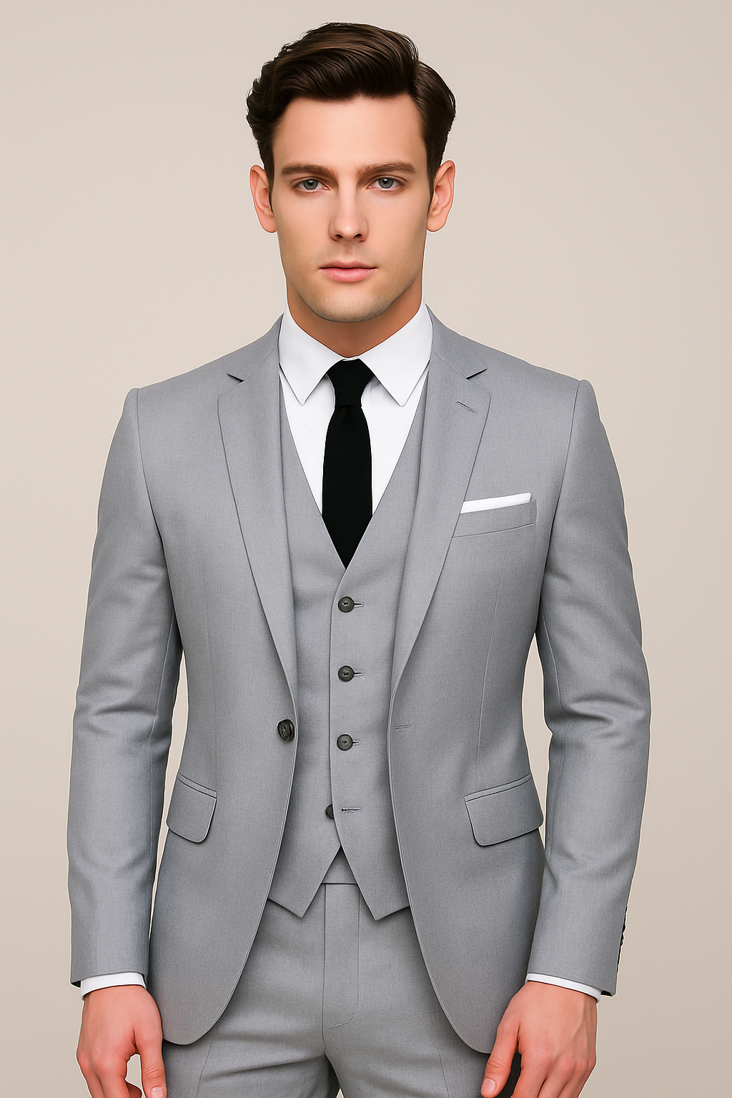 Valenor | Men’s 3-Piece Formal Slim Fit Suit – Single Breasted