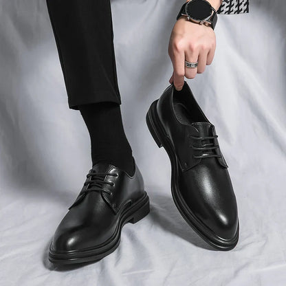 Velmont | Men’s Black Patent Derby Dress Shoes
