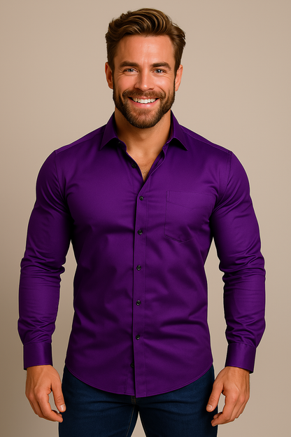 Clarion | Men’s Long-Sleeved Shirt with Wrinkle-Free Structured Fit