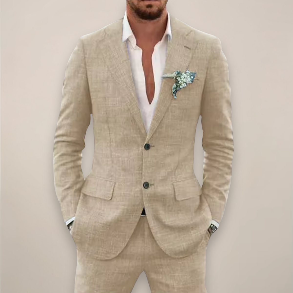 Solvane | Men’s Two-Piece Linen Suit