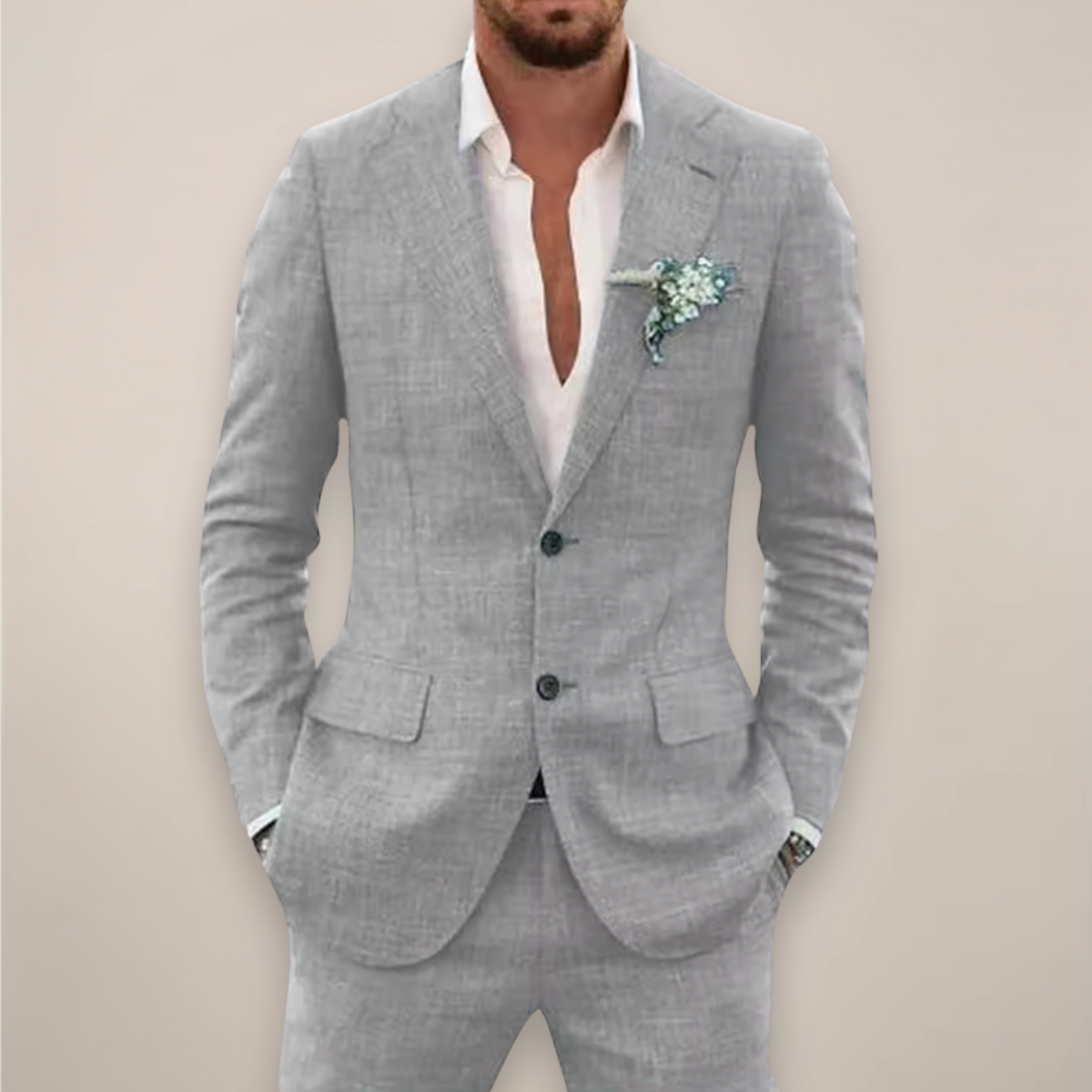 Solvane | Men’s Two-Piece Linen Suit