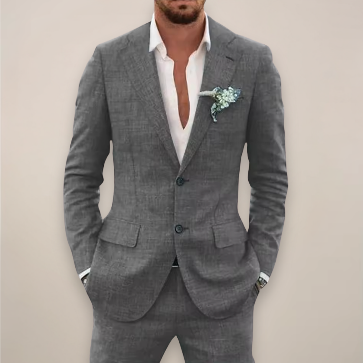 Solvane | Men’s Two-Piece Linen Suit