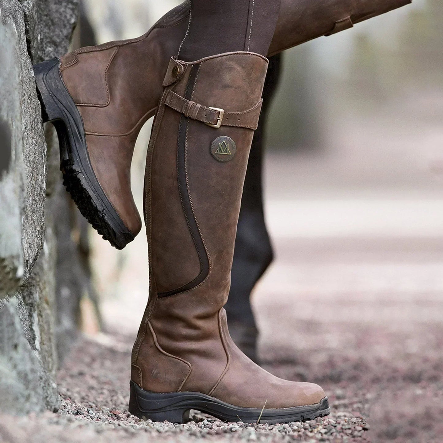 Norvella | Women’s Knee-High Waterproof Boots with Buckle Strap