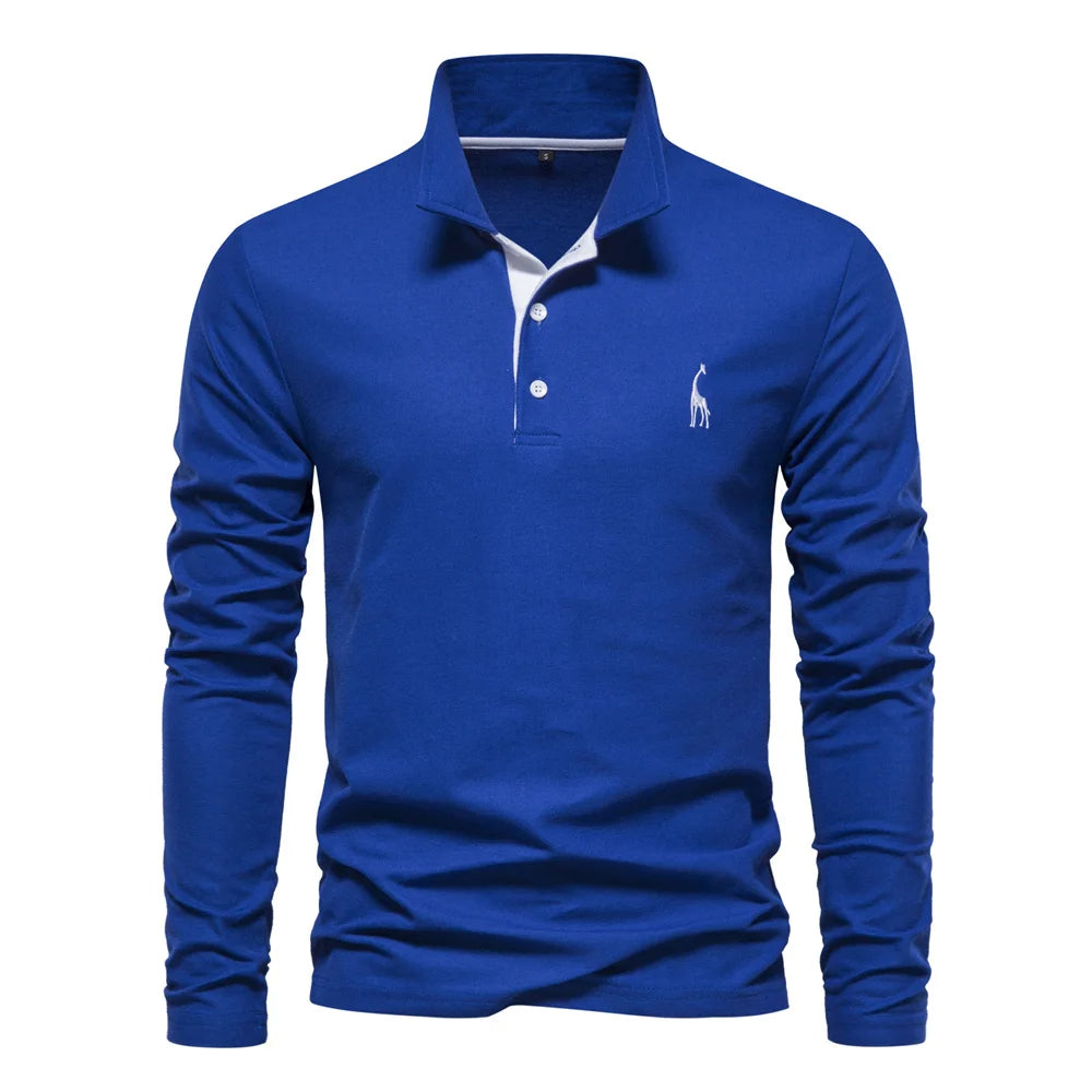 Ferron | Men’s Long-Sleeve Polo Jumper with Button Placket
