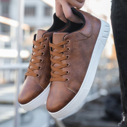 Norwick | Men’s Low-Top Sneakers with Lace-Up Front and White Sole