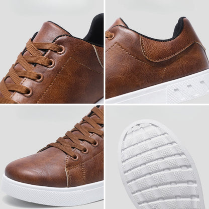 Norwick | Men’s Low-Top Sneakers with Lace-Up Front and White Sole