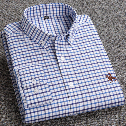 Westvale | Men’s Smart-Casual Checked Button-Down Shirt