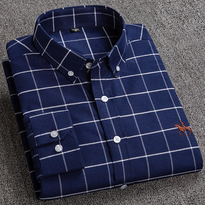 Westvale | Men’s Smart-Casual Checked Button-Down Shirt